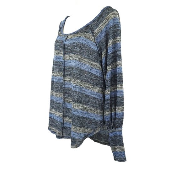 Free People Carolina Hacci Striped Sweater Size M NO SIZE TAG Balloon Sleeve - Picture 4 of 12